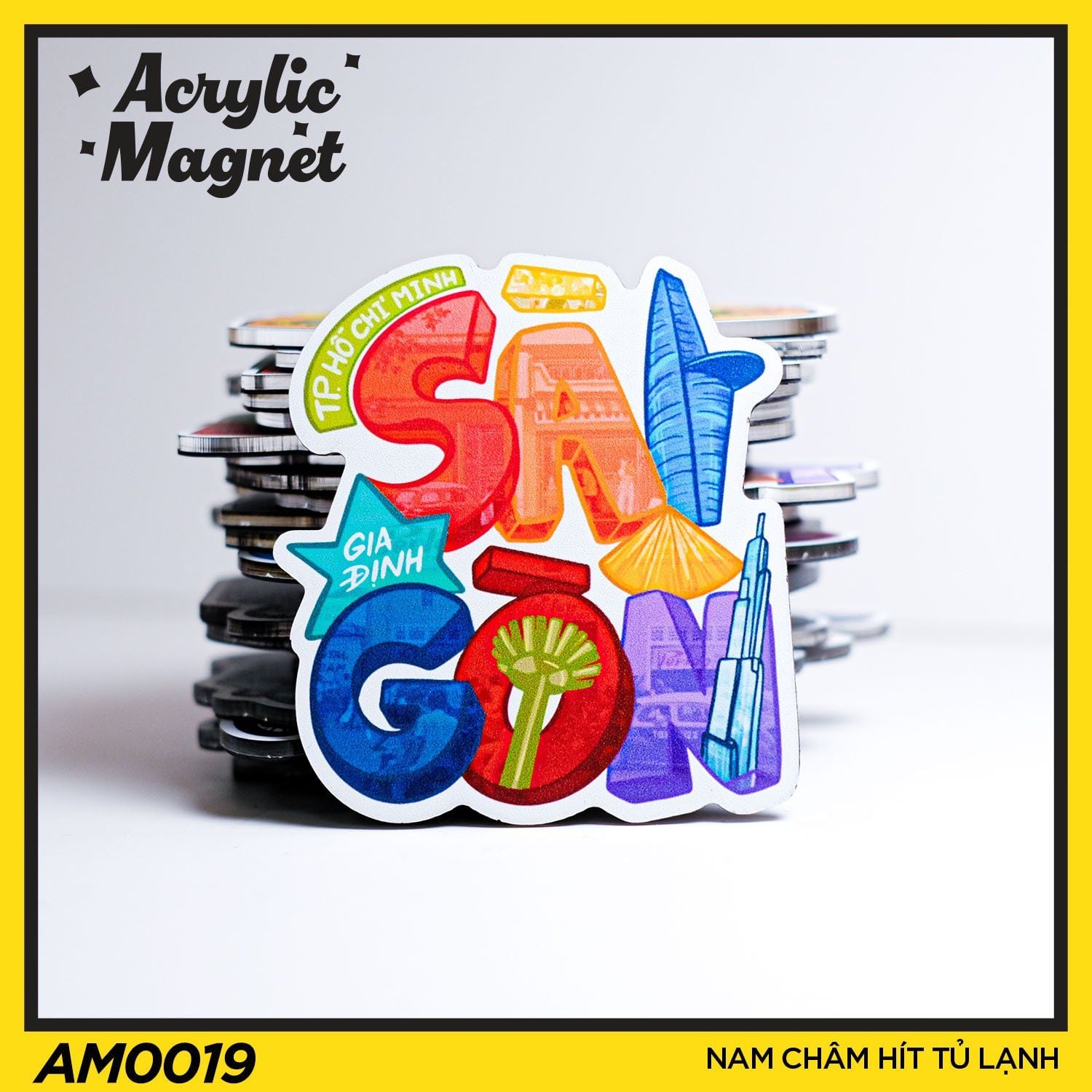AM0019 Sài Gòn - Nam châm hít tủ lạnh Acrylic Magnet