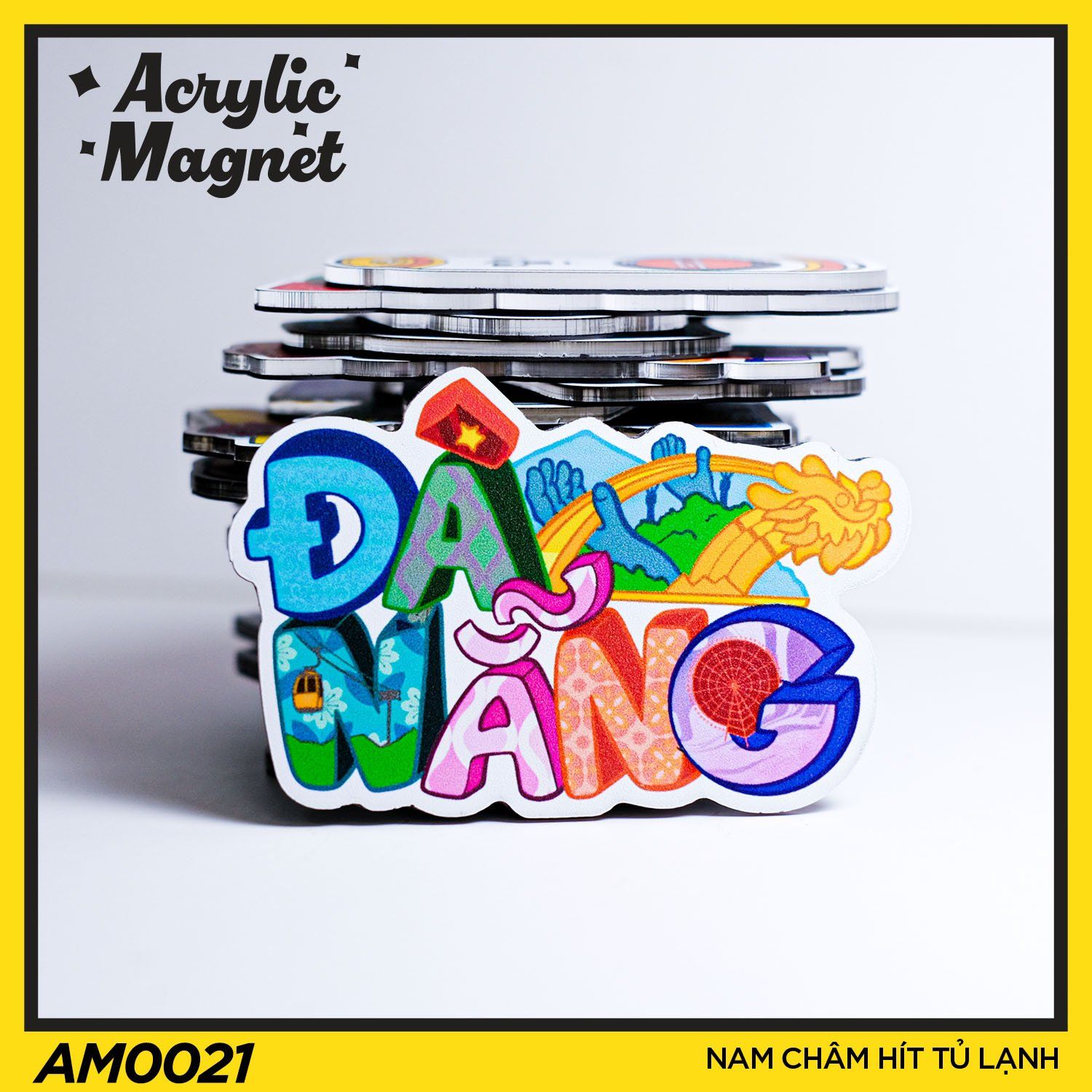 AM0021 Đà Nẵng - Nam châm hít tủ lạnh Acrylic Magnet