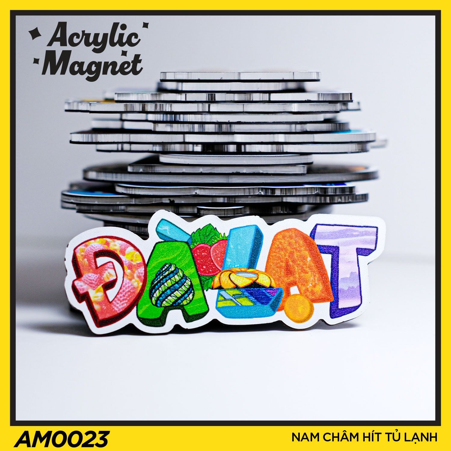 AM0023 Đà Lạt - Nam châm hít tủ lạnh Acrylic Magnet