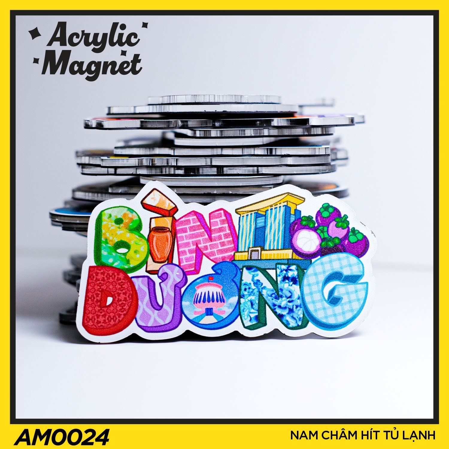 AM0024 Bình Dương - Nam châm hít tủ lạnh Acrylic Magnet
