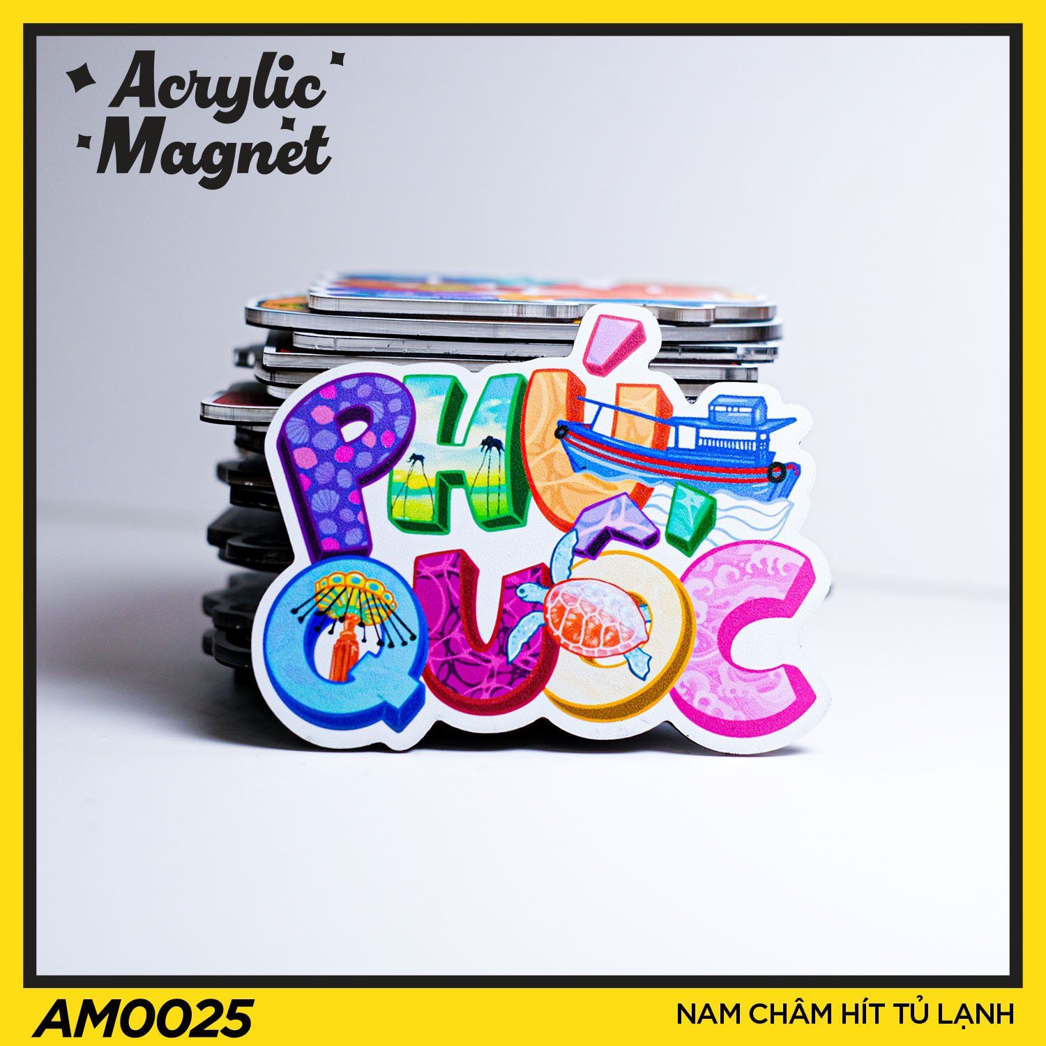 AM0025 Phú Quốc - Nam châm hít tủ lạnh Acrylic Magnet