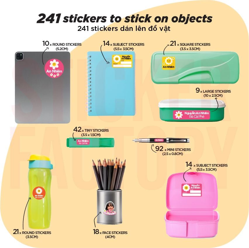 COMBO 262 NAME STICKERS