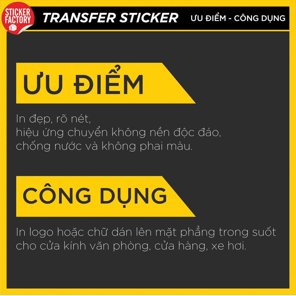 Sticker transfer in theo yêu cầu