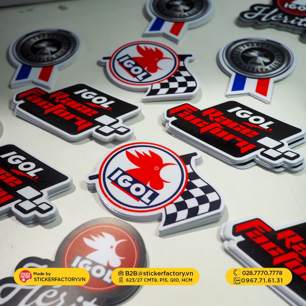 Sticker vinyl cắt rời từng con - Diecut sticker