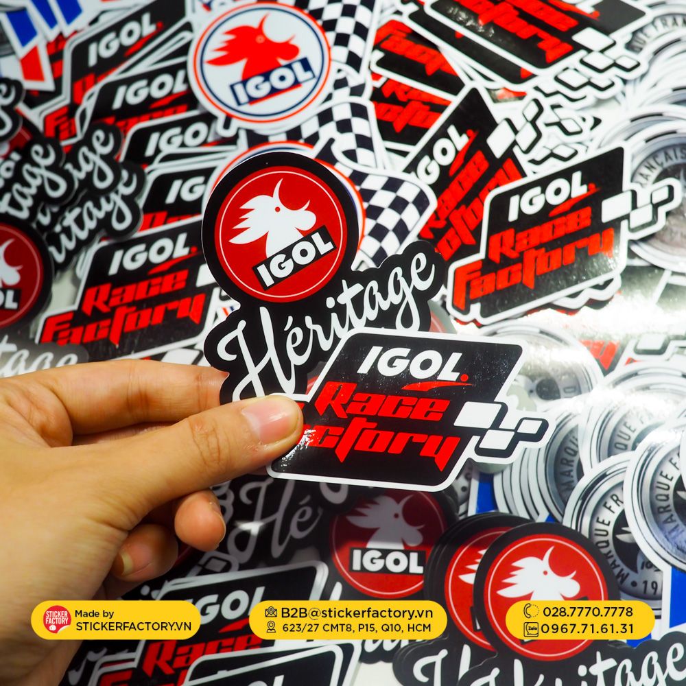 Sticker vinyl cắt rời từng con - Diecut sticker