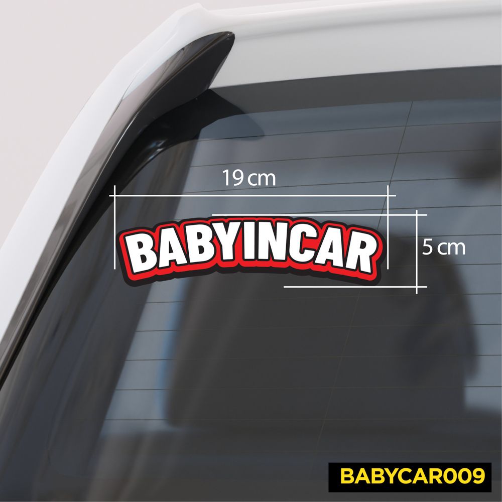 BABYCAR009 Tag Baby In Car Sign - Sticker transfer hình dán cảnh báo xe hơi