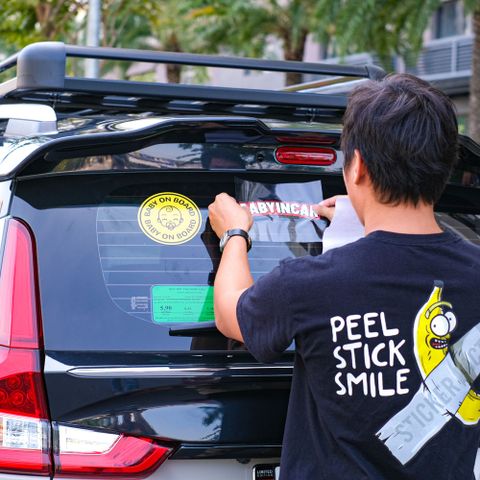  BABYCAR009 Tag Baby In Car Sign - Sticker transfer hình dán cảnh báo xe hơi 