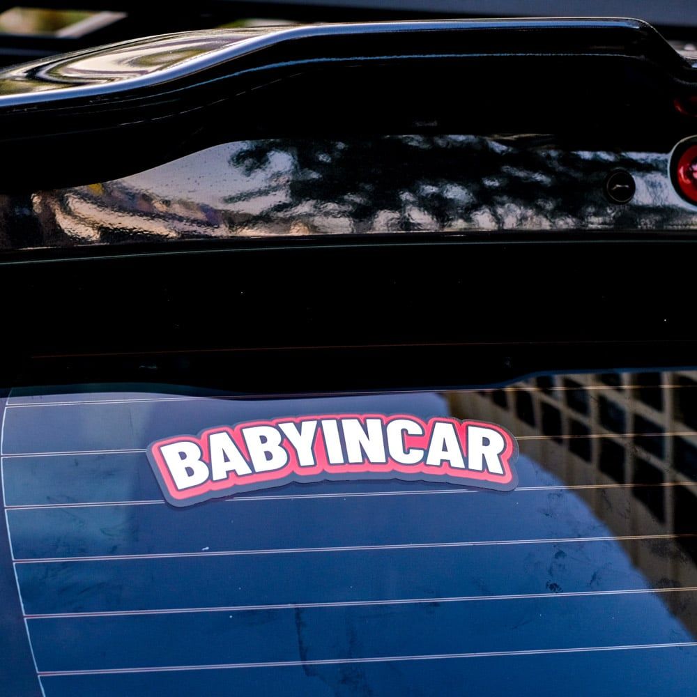 BABYCAR009 Tag Baby In Car Sign - Sticker transfer hình dán cảnh báo xe hơi