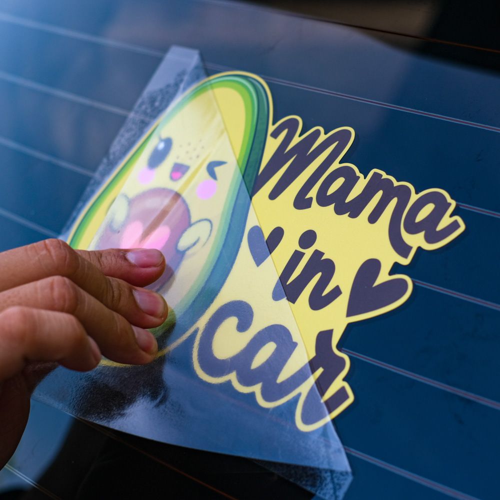 BABYCAR017 Mama In Car Sign - Sticker transfer hình dán cảnh báo xe hơi