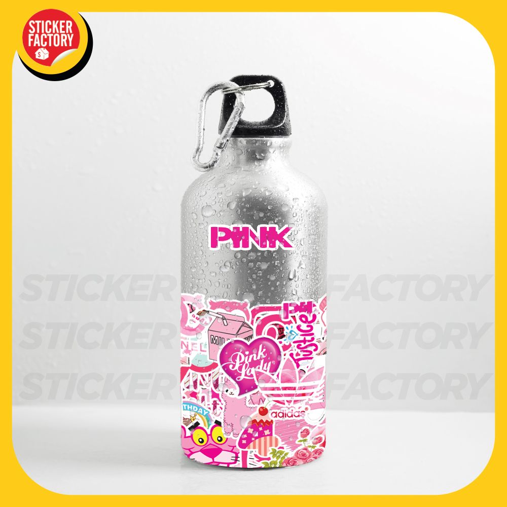 Pink màu hồng - Set 100 sticker hình dán