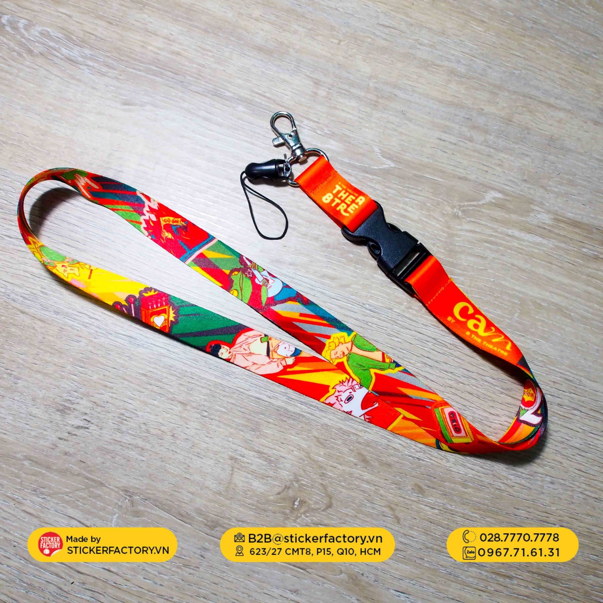 Dây đeo thẻ bảng tên in theo yêu cầu - Custom Keychain Lanyard