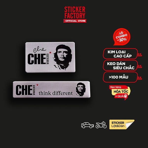 Set 2 Sticker hình dán Metal - Che Guevara