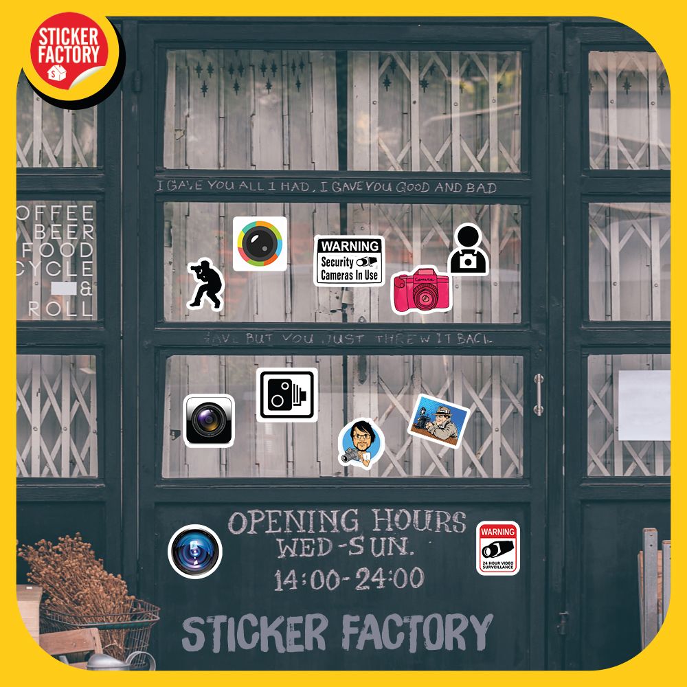 Camera - Set 100 sticker hình dán