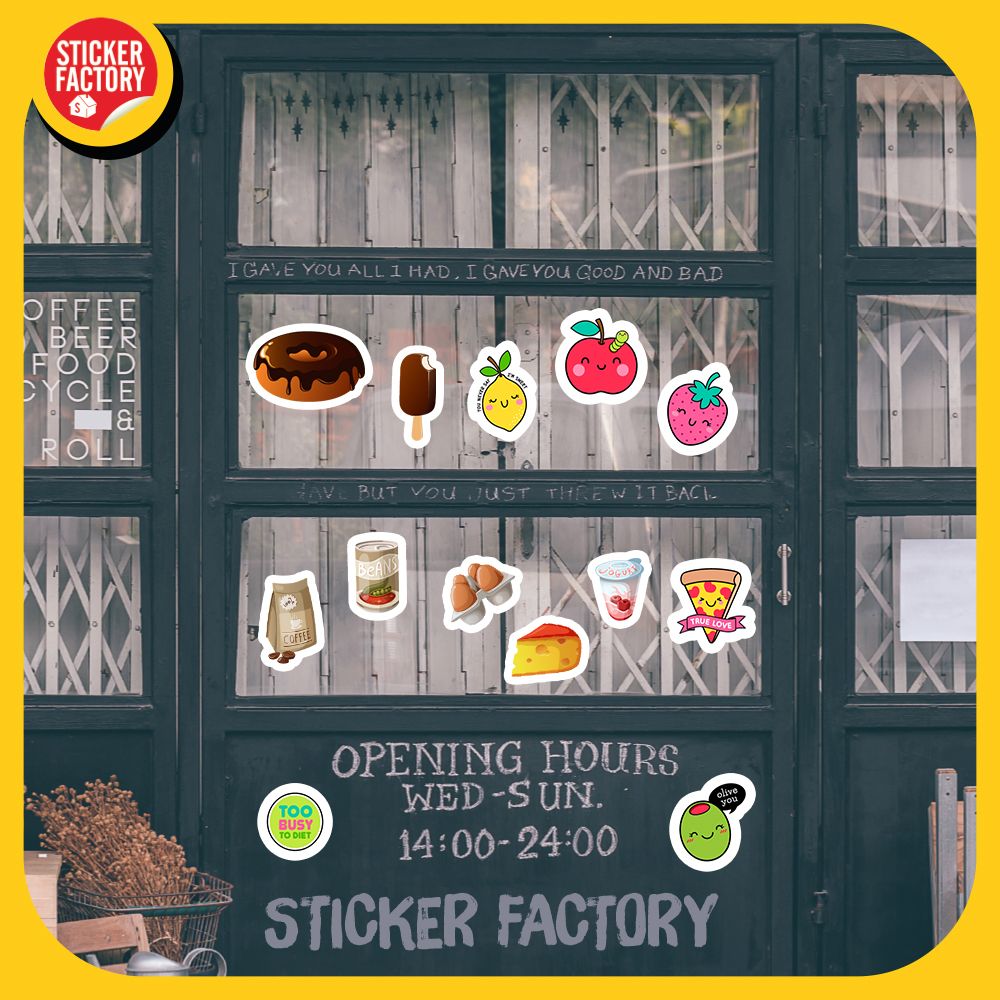 Food and drink - Set 100 sticker hình dán