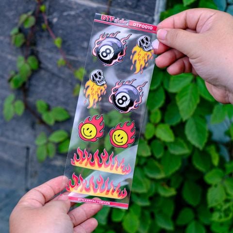  DTF0010  Sticker UV DTF nổi 3D không nền 