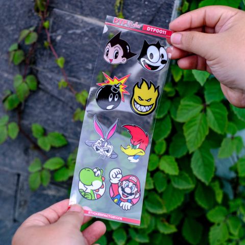  DTF0011  Sticker UV DTF nổi 3D không nền 