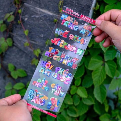  DTF0014  Sticker UV DTF nổi 3D không nền 