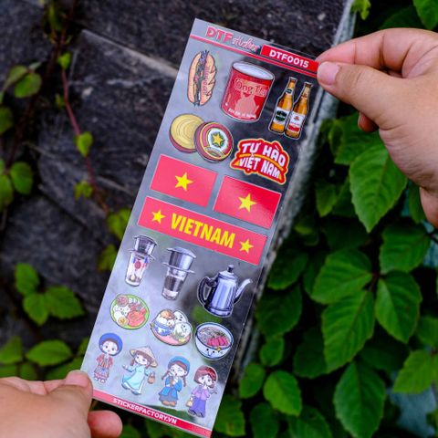  DTF0015  Sticker UV DTF nổi 3D không nền 