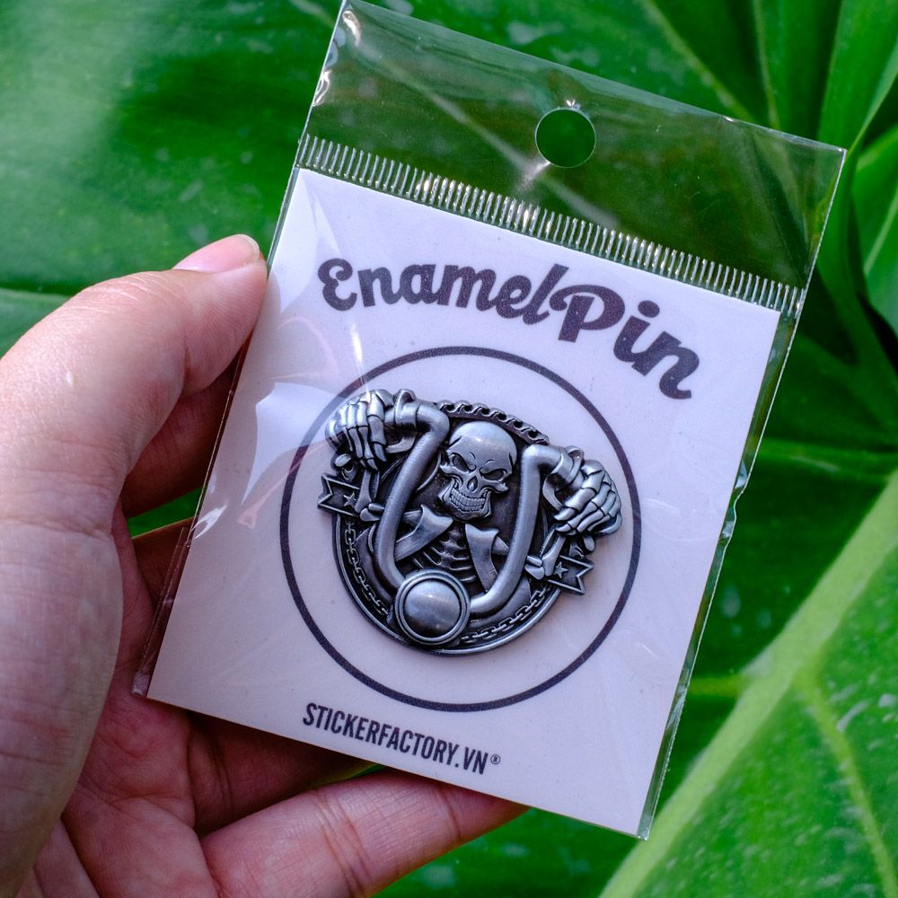 EPIN016 Skull Rider - Enamel Pin - Huy hiệu kim loại