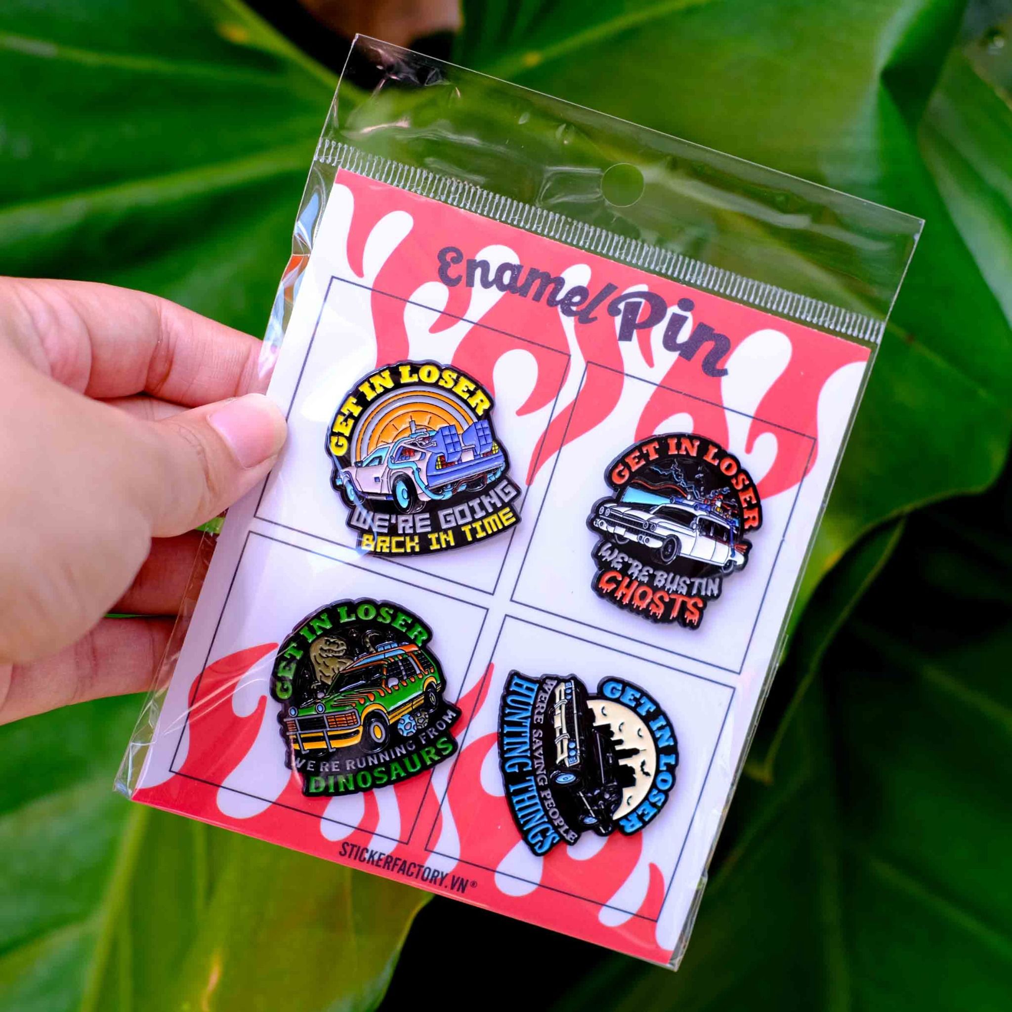 EPIN028 Pop Ride - Set 4 Enamel Pin - Huy hiệu kim loại