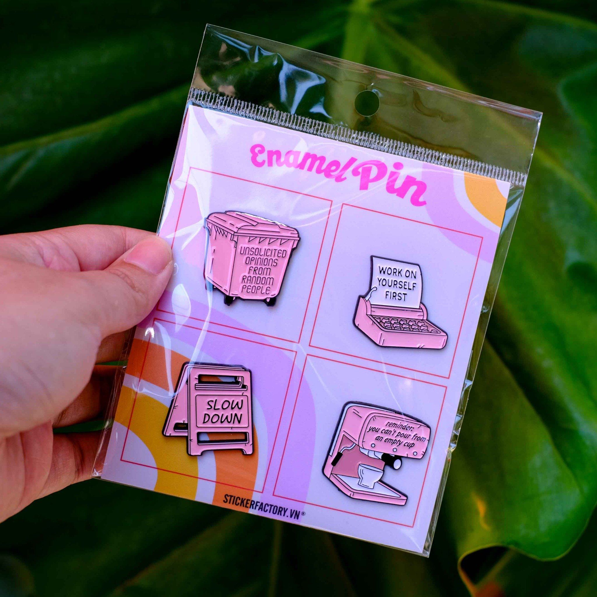 EPIN022 Pastel Truths - Set 4 Enamel Pin - Huy hiệu kim loại