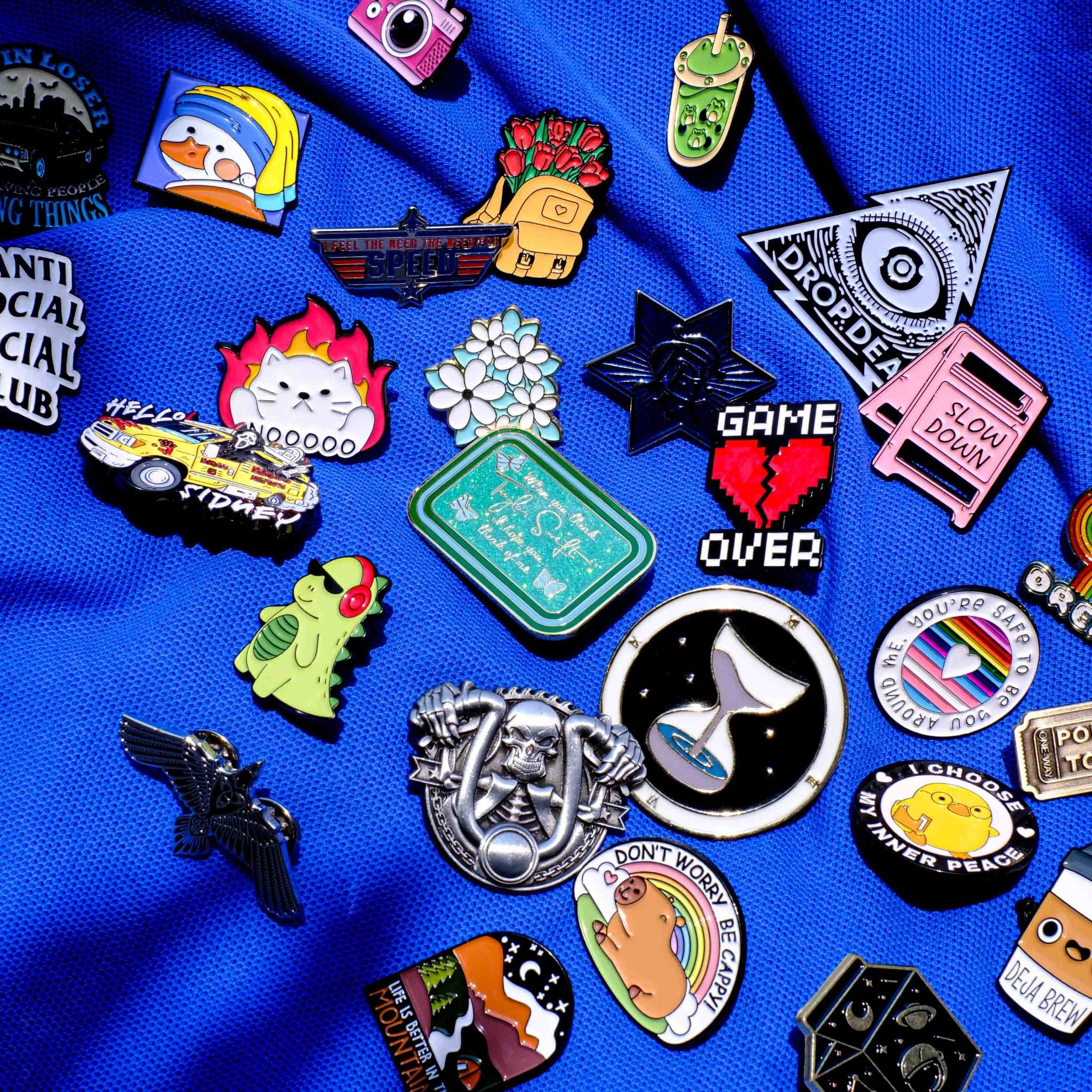 EPIN025 Pixel Life - Set 4 Enamel Pin - Huy hiệu kim loại