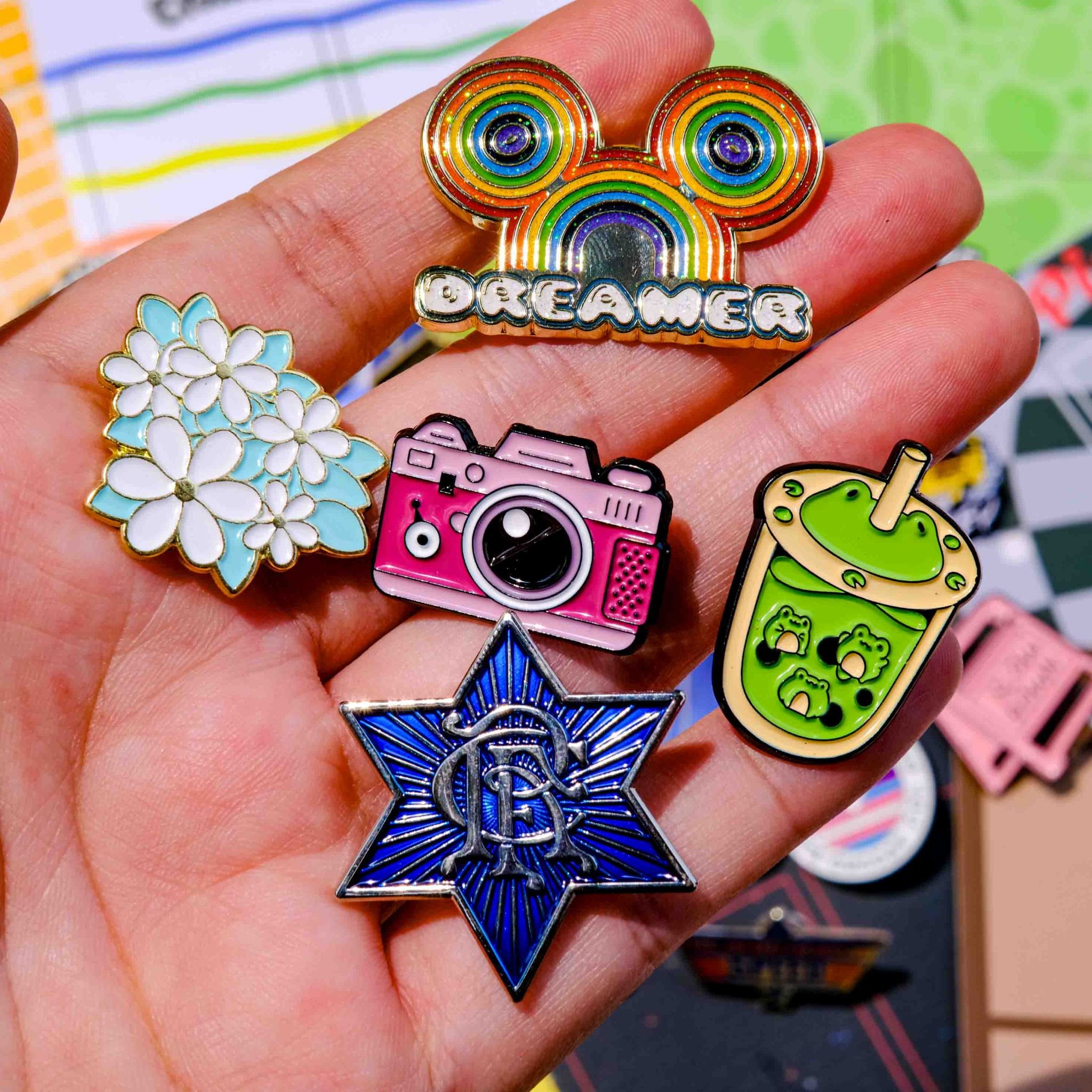 EPIN027 Floral Mood - Set 4 Enamel Pin - Huy hiệu kim loại