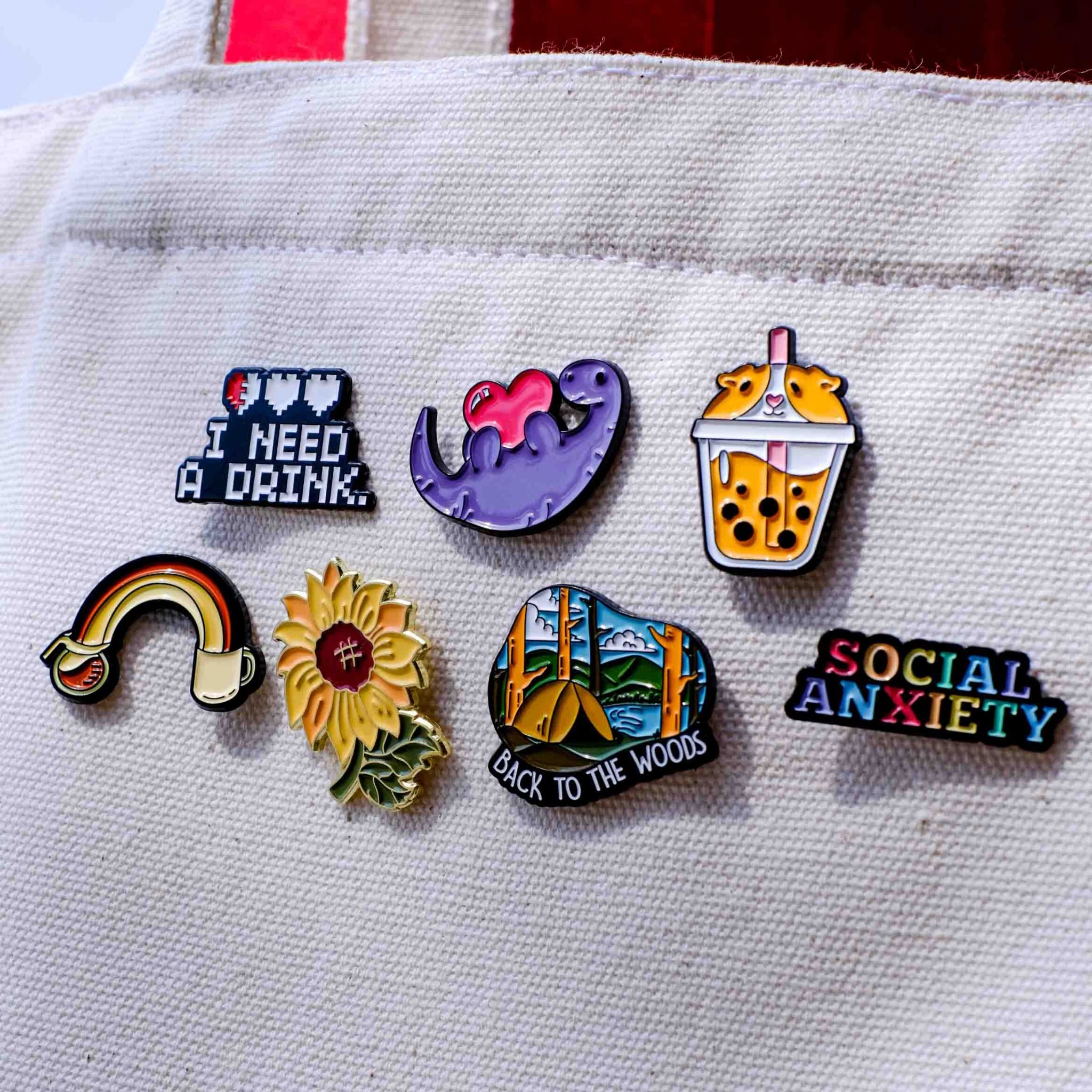 EPIN006 Heart - Set 4 Enamel Pin - Huy hiệu kim loại