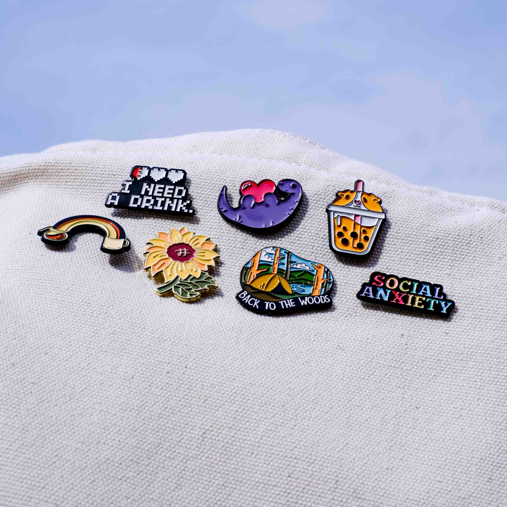 EPIN005 Travel - Set 4 Enamel Pin - Huy hiệu kim loại
