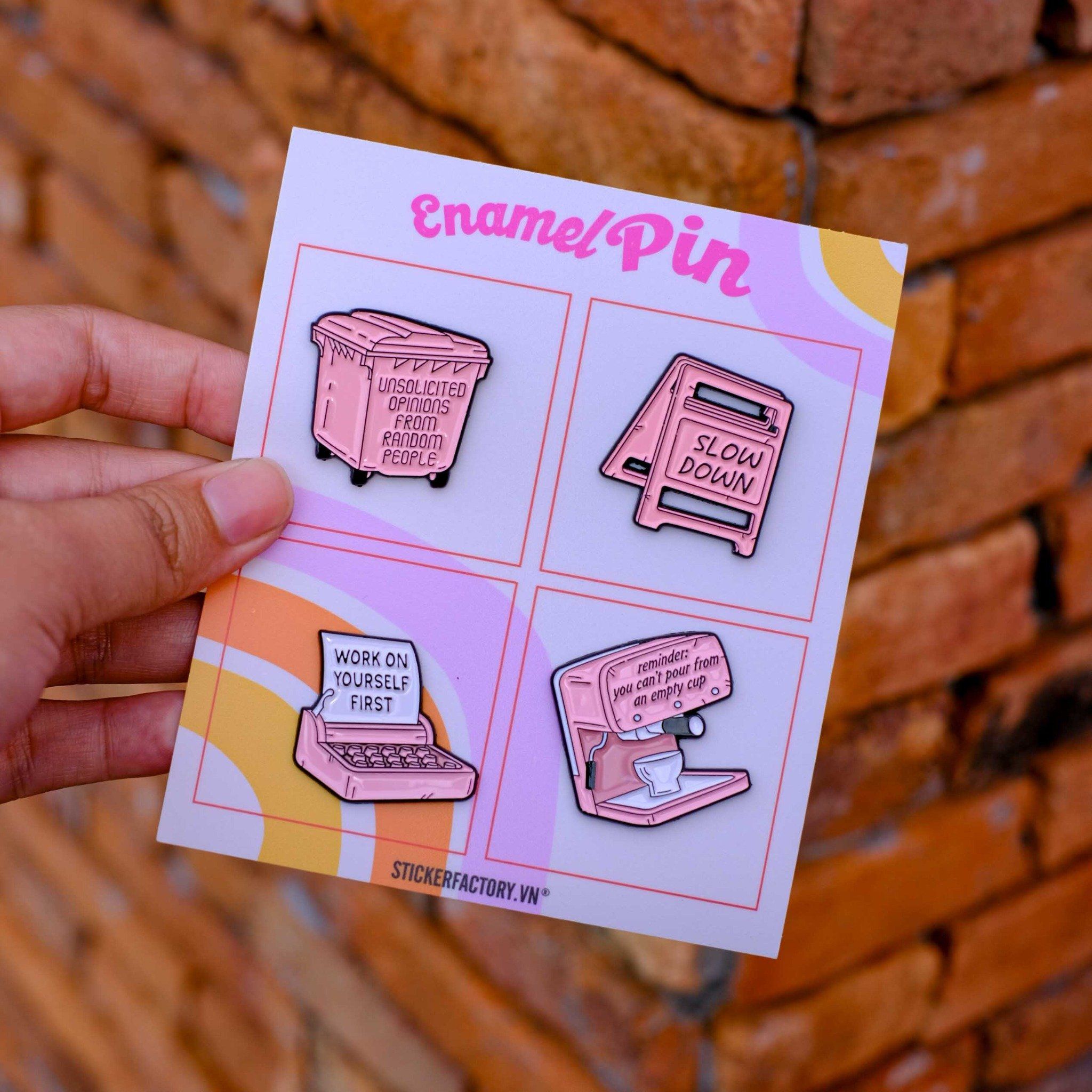 EPIN022 Pastel Truths - Set 4 Enamel Pin - Huy hiệu kim loại