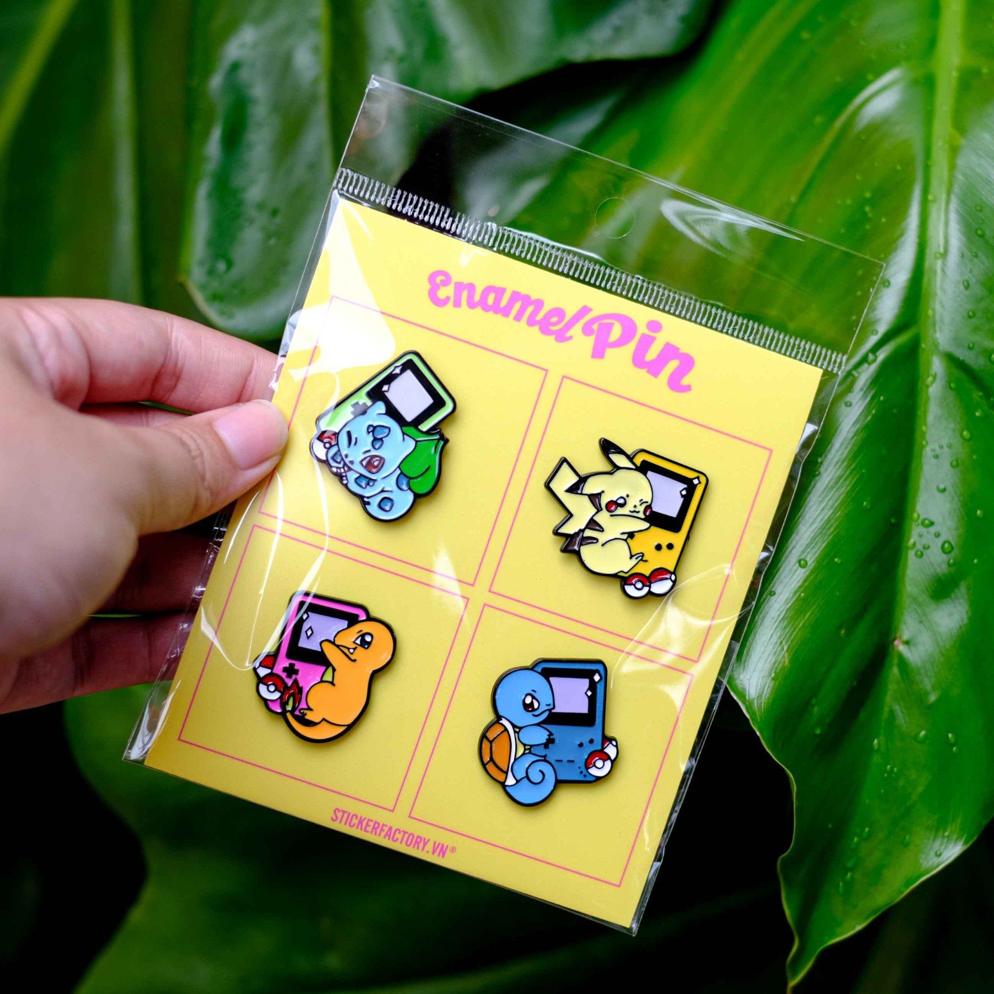 EPIN026 Poke Play - Set 4 Enamel Pin - Huy hiệu kim loại