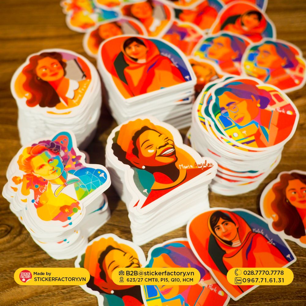 Sticker vinyl cắt rời từng con - Diecut sticker