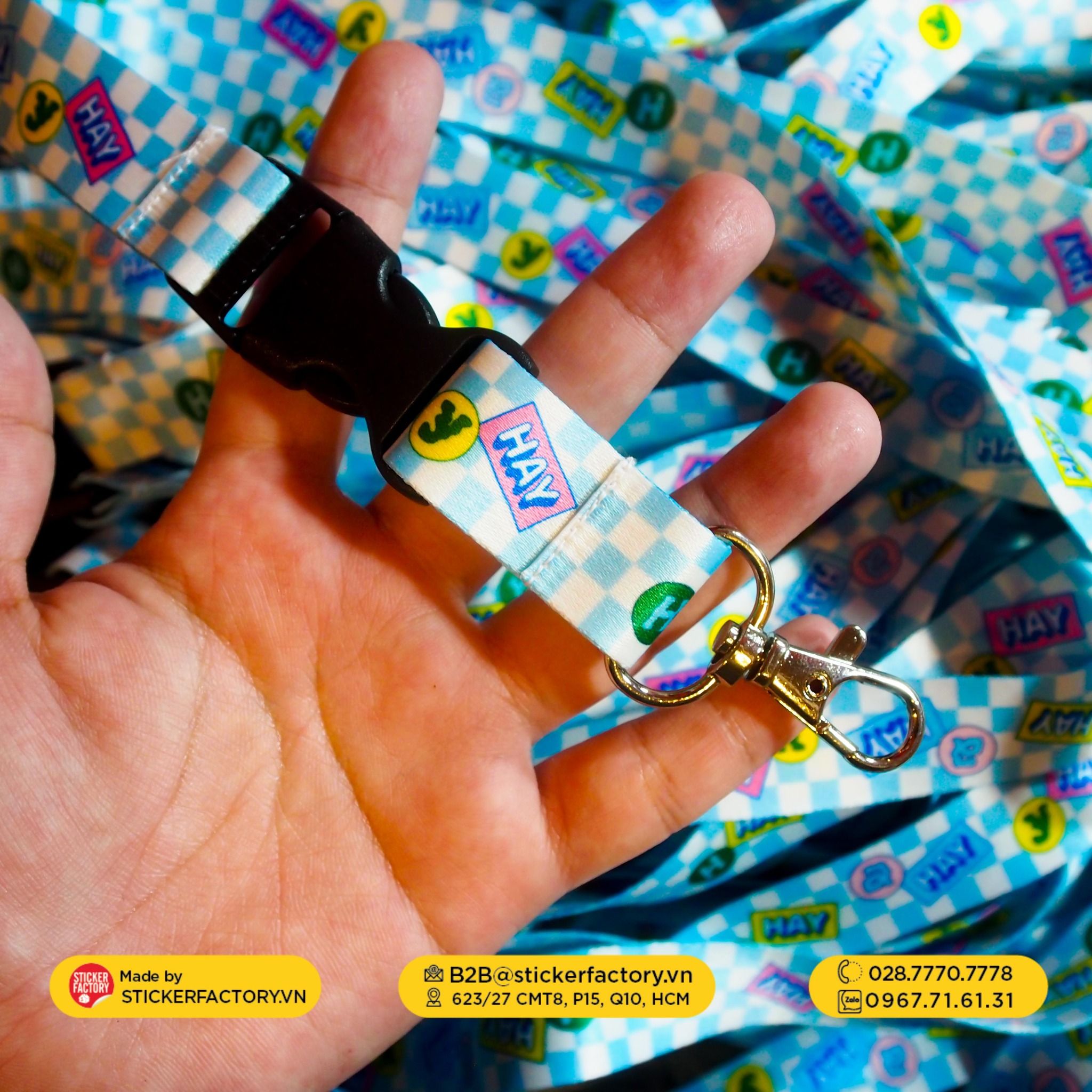 Dây đeo thẻ bảng tên in theo yêu cầu - Custom Keychain Lanyard