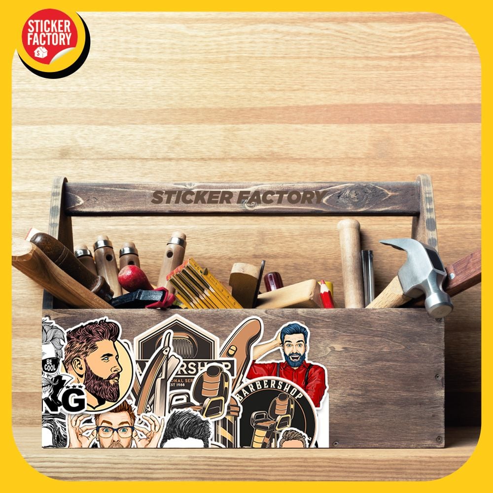 Set 100 sticker hình dán - Barber hớt tóc – Sticker Factory