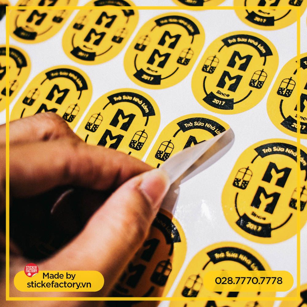 Sticker Vinyl hình Oval