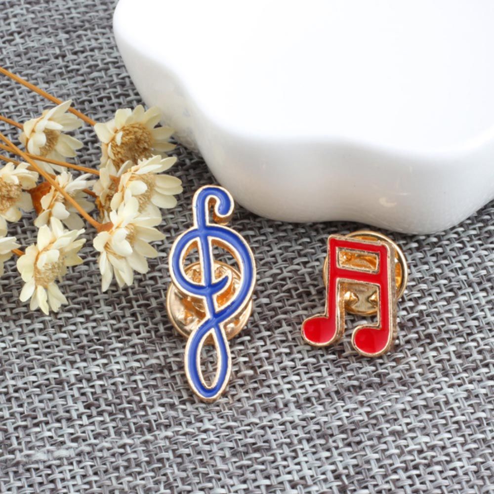 Nốt móc đôi Music 1.1x1.5cm - Pin sticker ghim cài áo