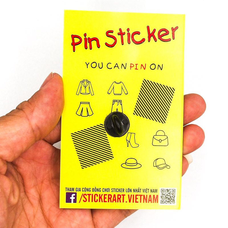 Don't over think it 2.5x2.5cm - Pin sticker ghim cài áo