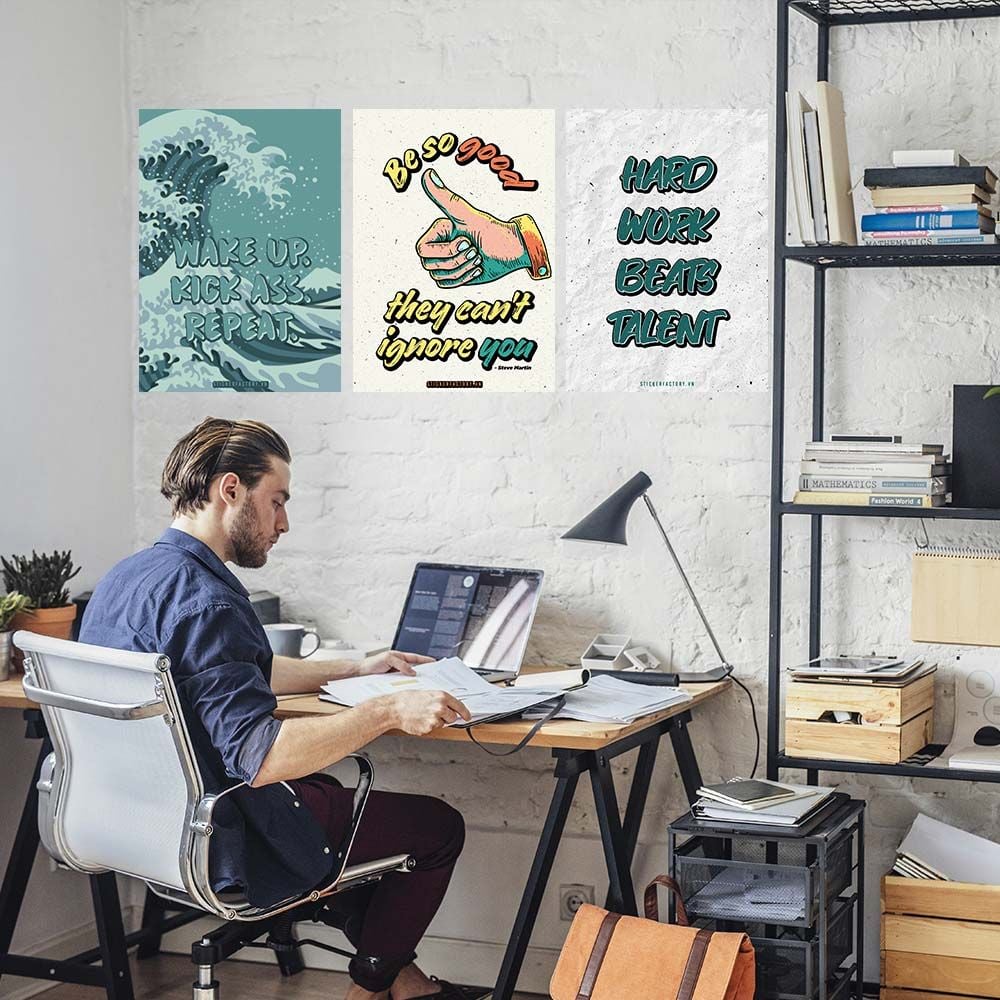 Working on the right problem is more important than working hard - Poster động lực Chân Kinh Startup