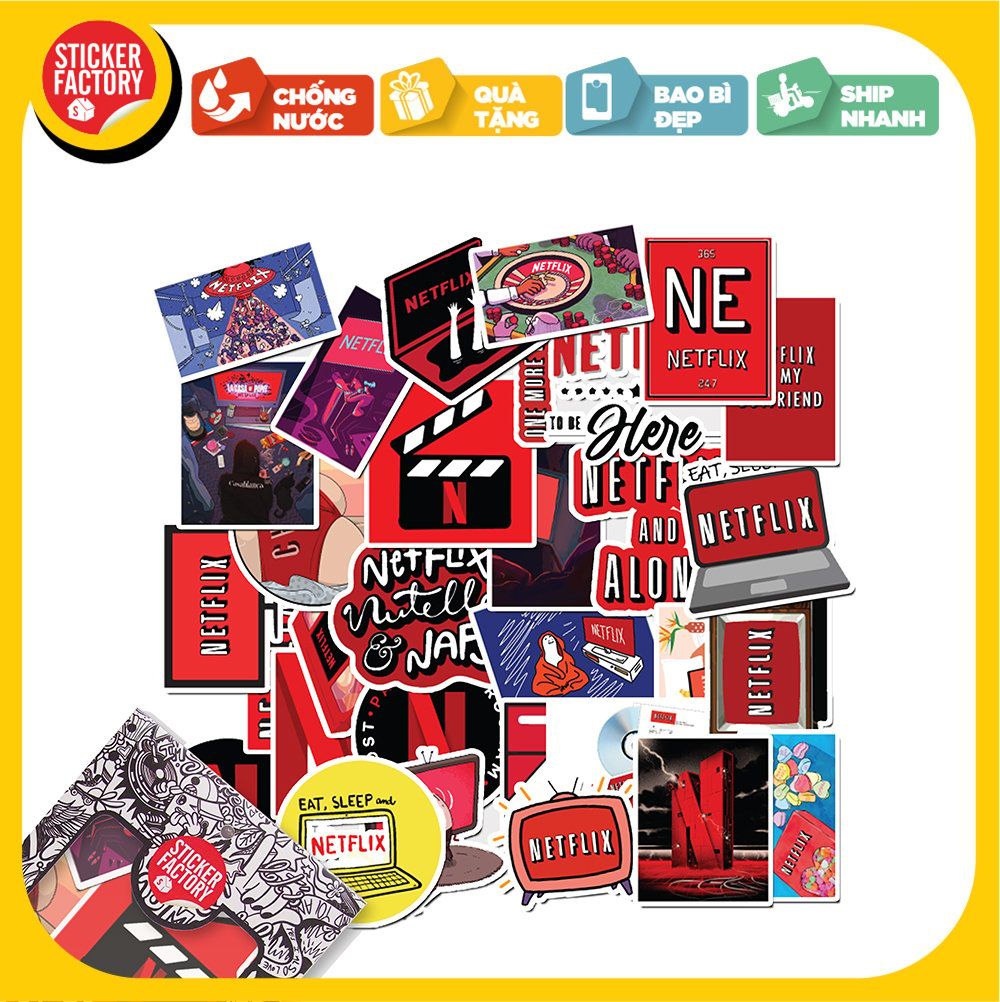 Netflix - Set 30 sticker hình dán