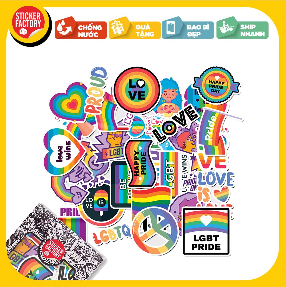 LGBT - Set 30 sticker hình dán