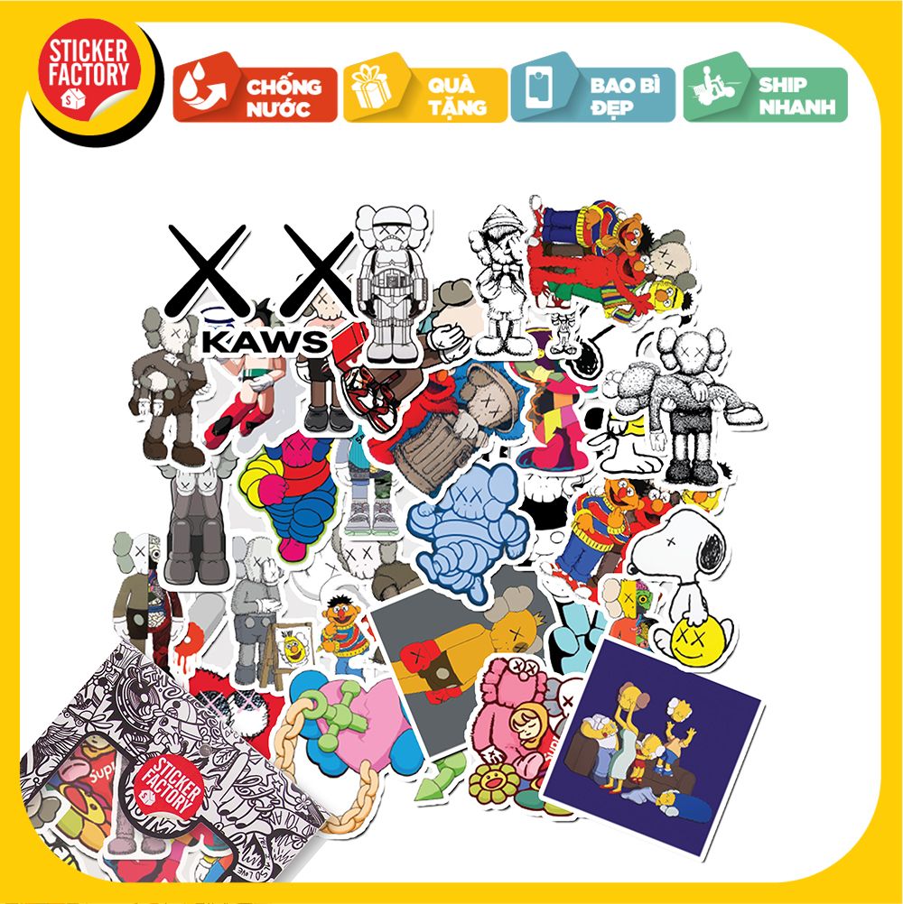 Kaws - Set 30 sticker hình dán