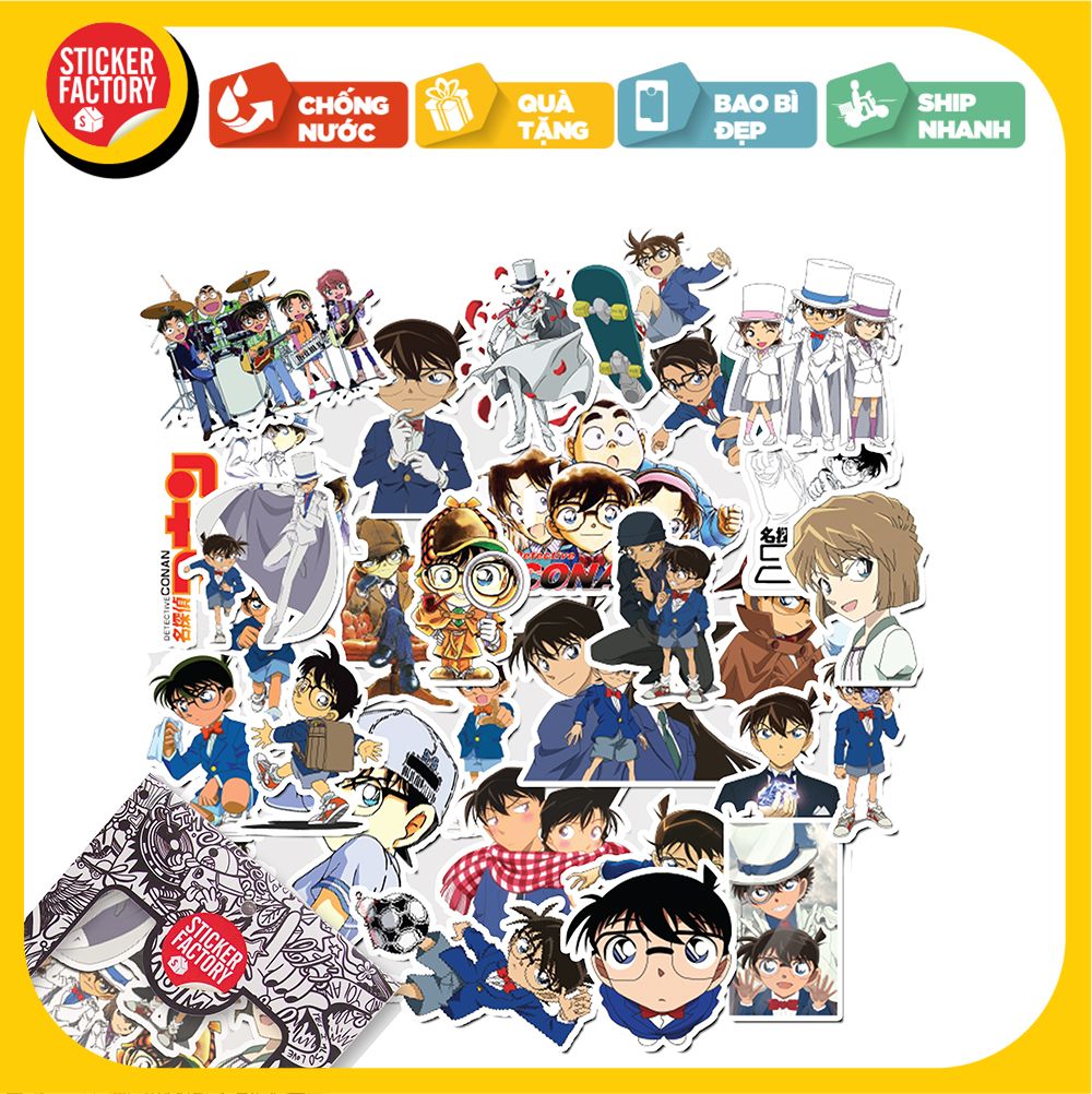 Conan - Set 30 sticker hình dán