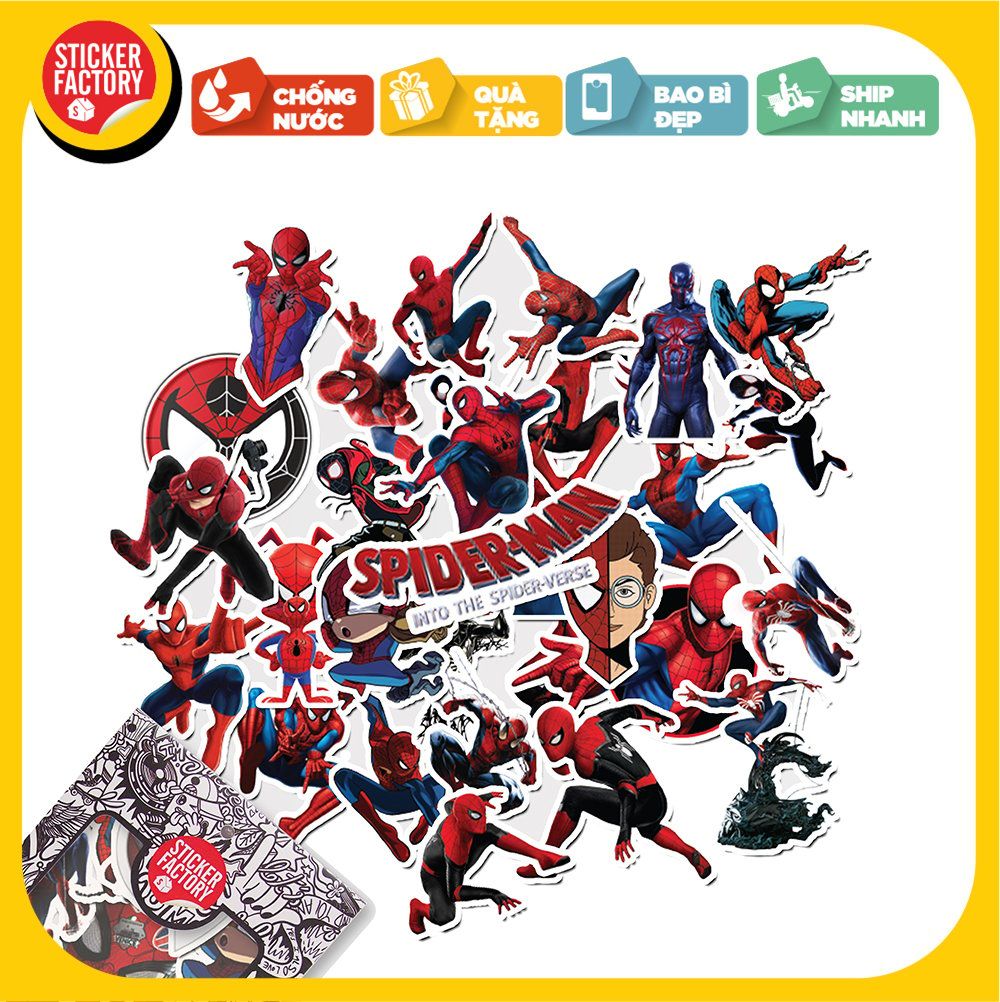 Spiderman - Set 30 sticker hình dán