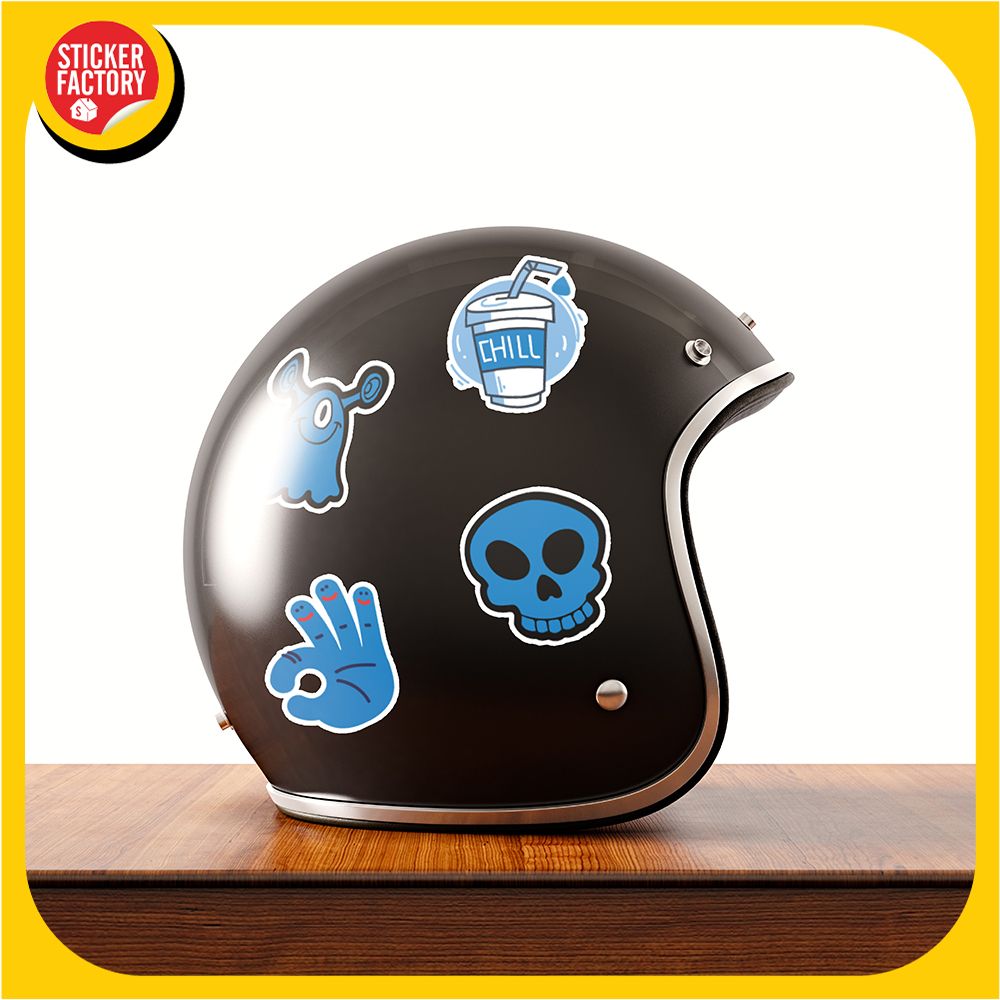 Blue Color - Set 30 sticker hình dán – Sticker Factory