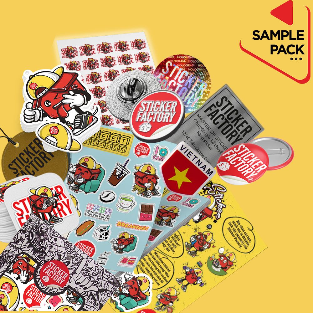 Samples Pack - Bộ mẫu các chất liệu sticker in theo yêu cầu