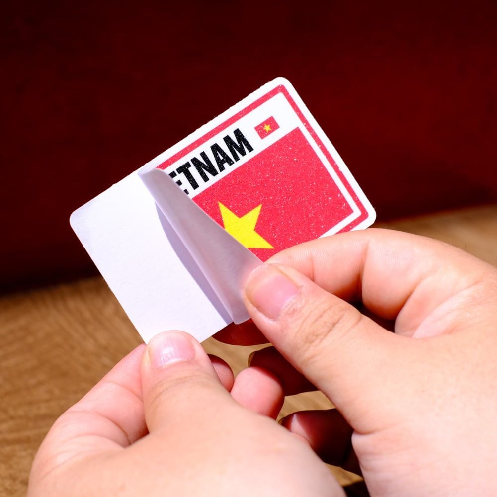 GLIT001 Vietnam Flag - Set 4 Glitter sticker - Hình dán kim tuyến