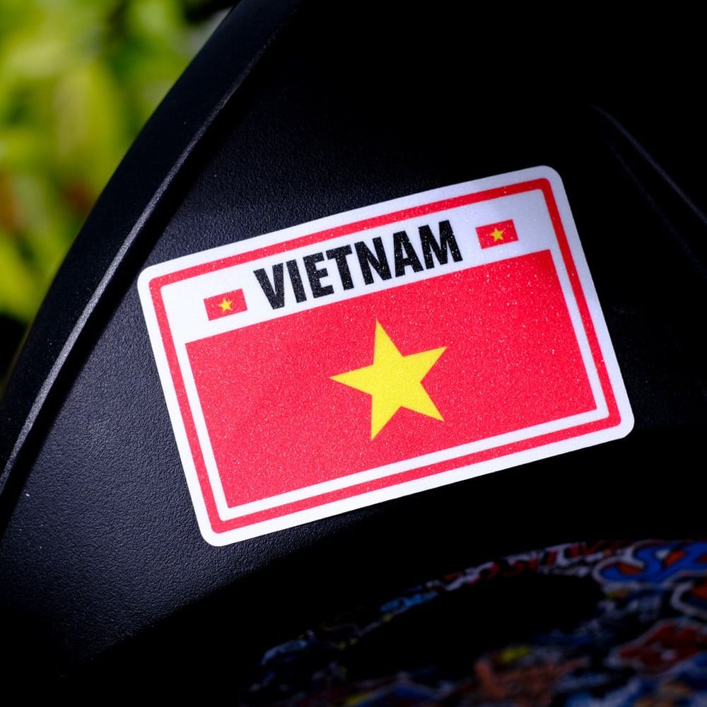 GLIT001 Vietnam Flag - Set 4 Glitter sticker - Hình dán kim tuyến
