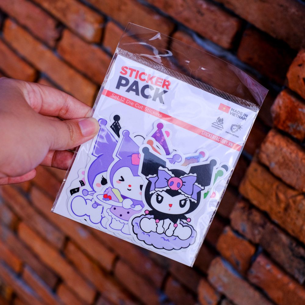 SET12014 KUROMI – Set 12 Die Cut Sticker Pack