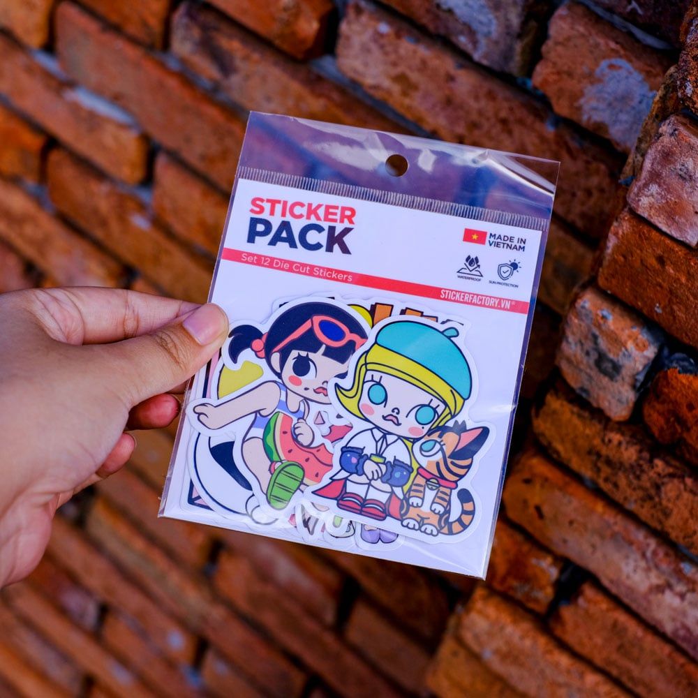 SET12030 BÚP BÊ – Set 12 Die Cut Sticker Pack