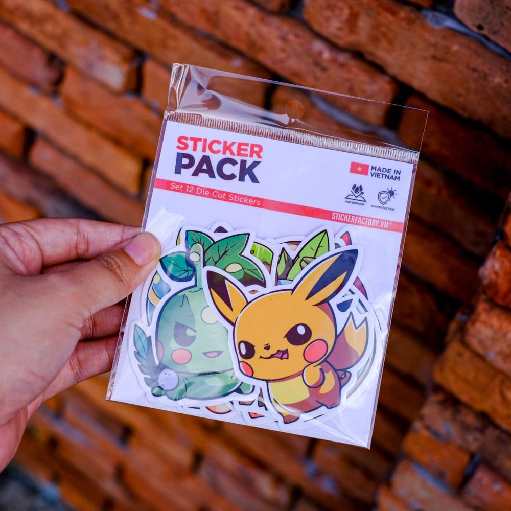 SET12008 ĐỘNG VẬT VUI VẺ – Set 12 Die Cut Sticker Pack